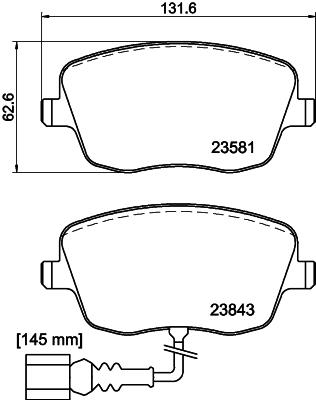 HELLA PAGID 8DB 355 018-811 Číslo výrobce: T5161. EAN: 4082300363128.