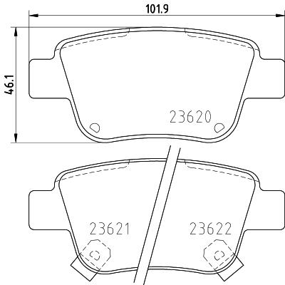 HELLA PAGID 8DB 355 017-331 Číslo výrobce: T3130. EAN: 4082300361643.