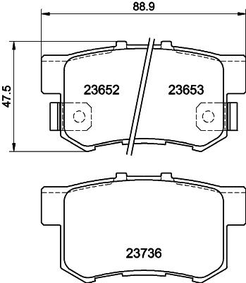 HELLA PAGID 8DB 355 009-581 Číslo výrobce: T1263. EAN: 4082300353891.