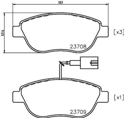 HELLA PAGID 8DB 355 018-831 Číslo výrobce: T5163. EAN: 4082300363142.