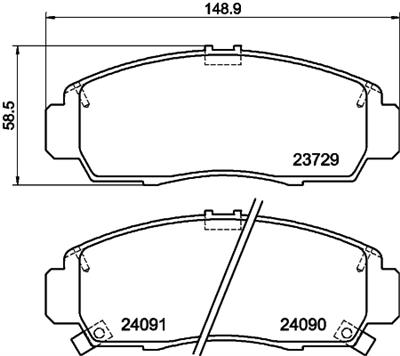 HELLA PAGID 8DB 355 009-771 Číslo výrobce: T1284. EAN: 4082300354089.