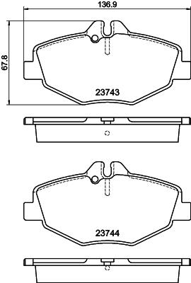 HELLA PAGID 8DB 355 018-731 Číslo výrobce: T5154. EAN: 4082300363043.