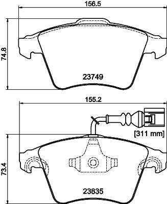 HELLA PAGID 8DB 355 011-621 Číslo výrobce: T1478. EAN: 4082300355932.