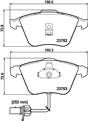 HELLA PAGID 8DB 355 009-141 Číslo výrobce: T1218. EAN: 4082300353457.