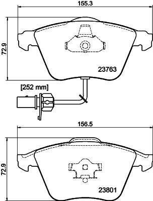 HELLA PAGID 8DB 355 009-201 Číslo výrobce: T1223. EAN: 4082300353518.