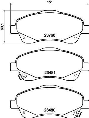 HELLA PAGID 8DB 355 017-321 Číslo výrobce: T3129. EAN: 4082300361636.