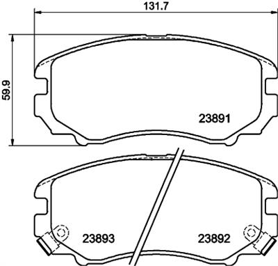 HELLA PAGID 8DB 355 010-991 Číslo výrobce: T1412. EAN: 4082300355307.