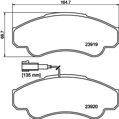 HELLA PAGID 8DB 355 010-401 Číslo výrobce: T1355. EAN: 4082300354713.