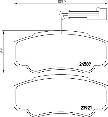 HELLA PAGID 8DB 355 013-511 Číslo výrobce: T1721. EAN: 4082300357820.