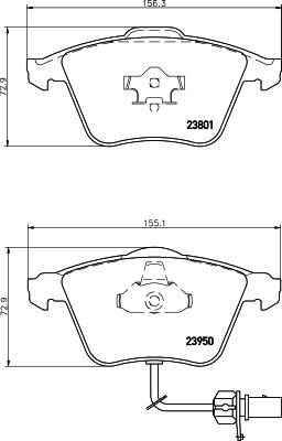 HELLA PAGID 8DB 355 011-711 Číslo výrobce: T1487. EAN: 4082300356021.