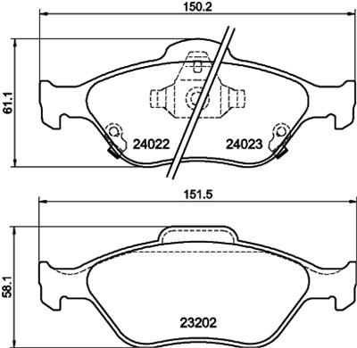 HELLA PAGID 8DB 355 006-721 Číslo výrobce: T1566. EAN: 4082300351033.