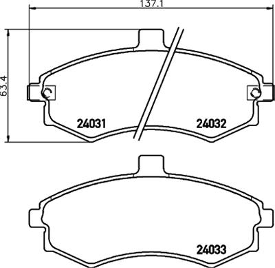 HELLA PAGID 8DB 355 010-481 Číslo výrobce: T1367. EAN: 4082300354799.