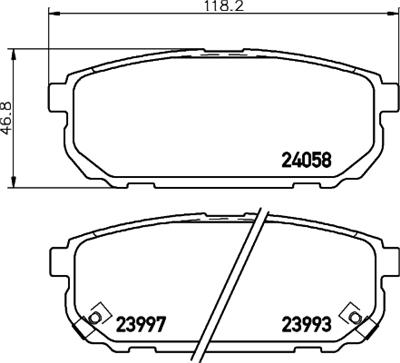 HELLA PAGID 8DB 355 010-871 Číslo výrobce: T1401. EAN: 4082300355185.