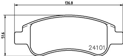 HELLA PAGID 8DB 355 011-521 Číslo výrobce: T1468. EAN: 4082300355833.