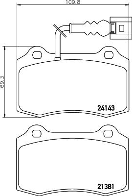 HELLA PAGID 8DB 355 011-741 Číslo výrobce: T1490. EAN: 4082300356052.