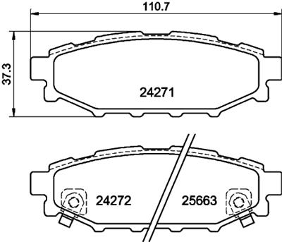 HELLA PAGID 8DB 355 012-261 Číslo výrobce: T1543. EAN: 4082300356571.