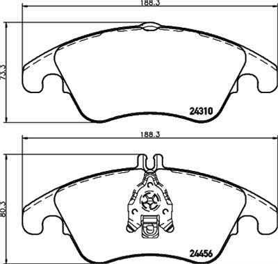 HELLA PAGID 8DB 355 012-621 Číslo výrobce: T1624. EAN: 4082300356939.