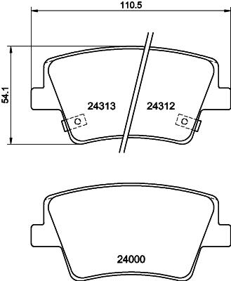 HELLA PAGID 8DB 355 040-041 Číslo výrobce: T4189. EAN: 4082300731965.