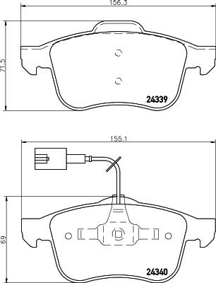 HELLA PAGID 8DB 355 006-901 Číslo výrobce: T1585. EAN: 4082300351217.
