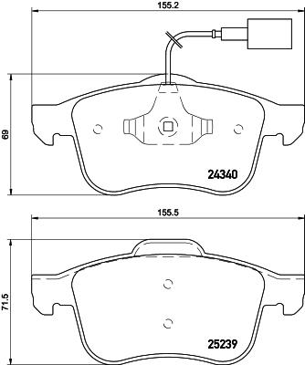 HELLA PAGID 8DB 355 015-531 Číslo výrobce: T2010. EAN: 4082300359848.