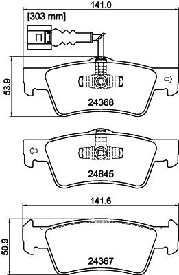 HELLA PAGID 8DB 355 013-841 Číslo výrobce: T1758. EAN: 4082300358155.