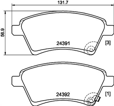 HELLA PAGID 8DB 355 012-511 Číslo výrobce: T1616. EAN: 4082300356823.