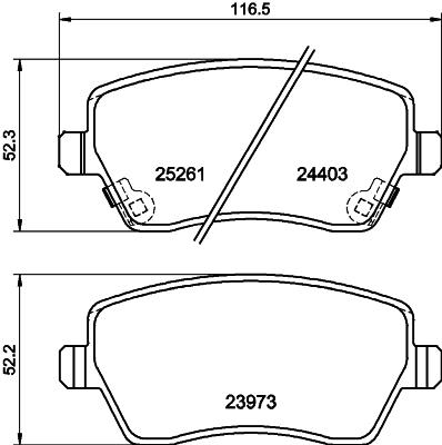 HELLA PAGID 8DB 355 015-981 Číslo výrobce: T2087. EAN: 4082300360295.