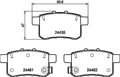 HELLA PAGID 8DB 355 013-631 Číslo výrobce: T1733. EAN: 4082300357943.