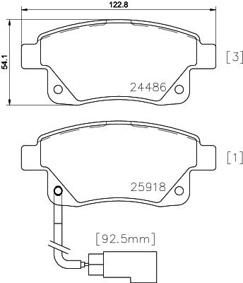 HELLA PAGID 8DB 355 012-781 Číslo výrobce: T1642. EAN: 4082300357097.