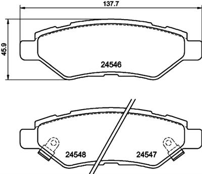 HELLA PAGID 8DB 355 020-011 Číslo výrobce: T1714. EAN: 4082300404555.