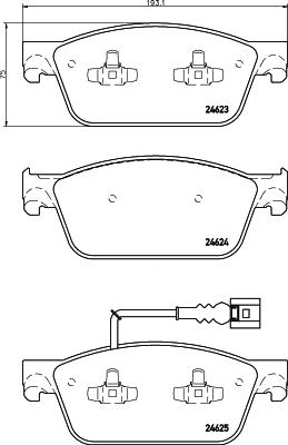HELLA PAGID 8DB 355 014-981 Číslo výrobce: T1919. EAN: 4082300359299.