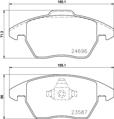 HELLA PAGID 8DB 355 023-151 Číslo výrobce: T2444. EAN: 4082300598049.