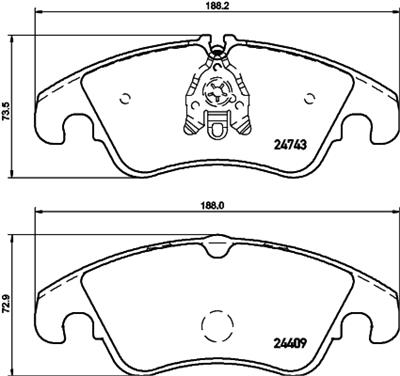 HELLA PAGID 8DB 355 013-751 Číslo výrobce: T1748. EAN: 4082300358063.