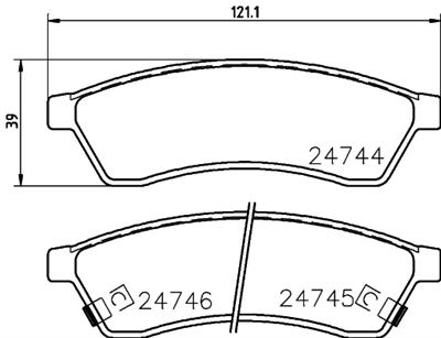 HELLA PAGID 8DB 355 014-491 Číslo výrobce: T1836. EAN: 4082300358803.