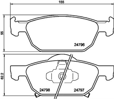 HELLA PAGID 8DB 355 013-891 Číslo výrobce: T1763. EAN: 4082300358209.
