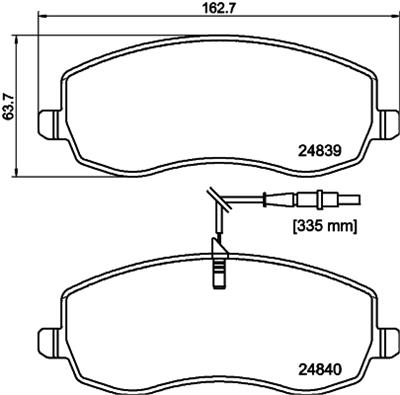 HELLA PAGID 8DB 355 013-871 Číslo výrobce: T1761. EAN: 4082300358186.