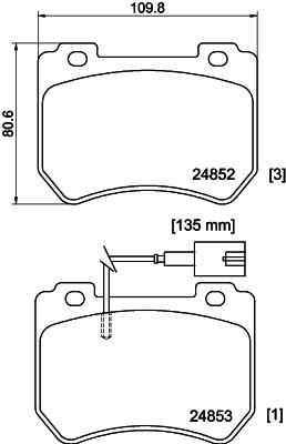 HELLA PAGID 8DB 355 014-651 Číslo výrobce: T1866. EAN: 4082300358964.