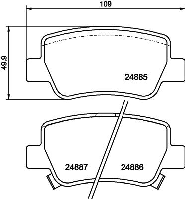 HELLA PAGID 8DB 355 014-641 Číslo výrobce: T1865. EAN: 4082300358957.