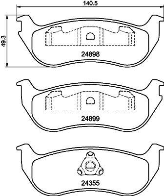 HELLA PAGID 8DB 355 040-451 Číslo výrobce: T2878. EAN: 4082300732375.