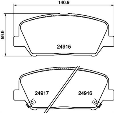 HELLA PAGID 8DB 355 020-591 Číslo výrobce: T3149. EAN: 4082300492248.