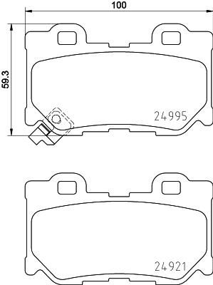 HELLA PAGID 8DB 355 015-421 Číslo výrobce: T1993. EAN: 4082300359732.