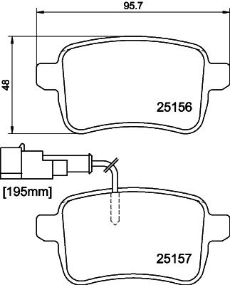 HELLA PAGID 8DB 355 015-541 Číslo výrobce: T2011. EAN: 4082300359855.