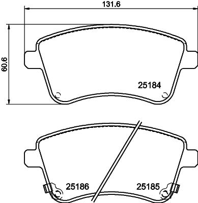 HELLA PAGID 8DB 355 015-331 Číslo výrobce: T1973. EAN: 4082300359640.