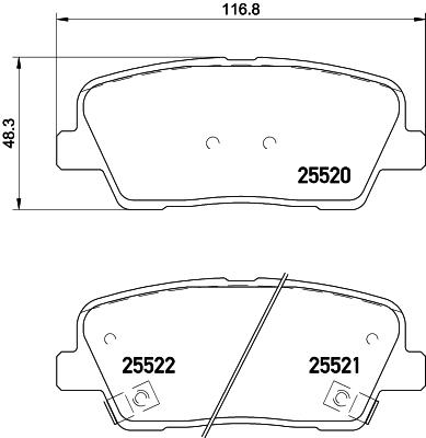 HELLA PAGID 8DB 355 020-101 Číslo výrobce: T2175. EAN: 4082300475715.