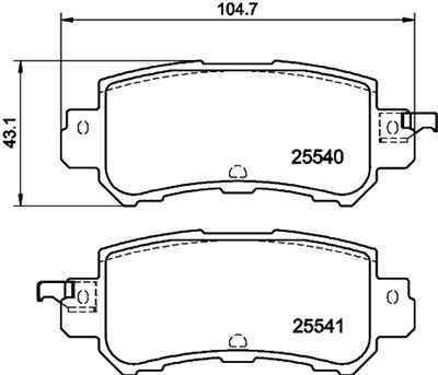 HELLA PAGID 8DB 355 020-151 Číslo výrobce: T2195. EAN: 4082300475753.