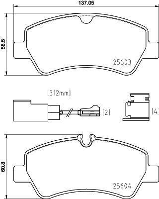HELLA PAGID 8DB 355 025-161 Číslo výrobce: T2574. EAN: 4082300600056.