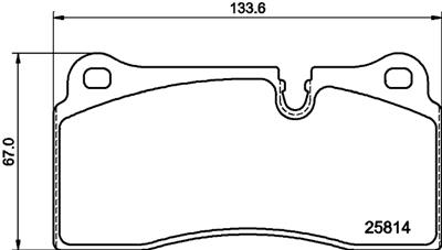 HELLA PAGID 8DB 355 039-951 Číslo výrobce: T2824. EAN: 4082300731873.