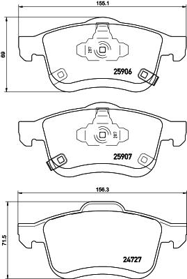 HELLA PAGID 8DB 355 021-451 Číslo výrobce: T2325. EAN: 4082300493108.