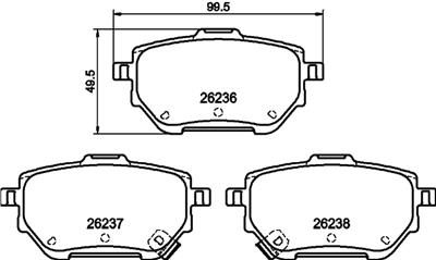 HELLA PAGID 8DB 355 040-711 Číslo výrobce: T2344. EAN: 4082300732634.