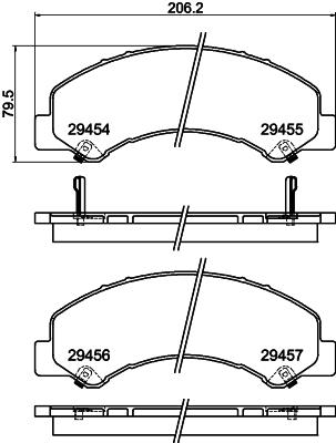 HELLA PAGID 8DB 355 025-801 Číslo výrobce: T2695. EAN: 4082300600698.